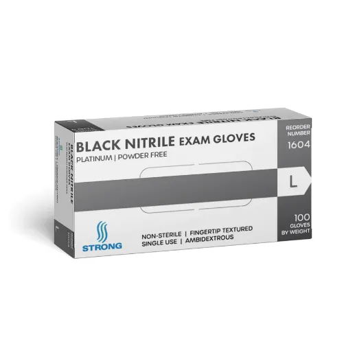Picture of Nitrile Exam Gloves Black 6 Mil