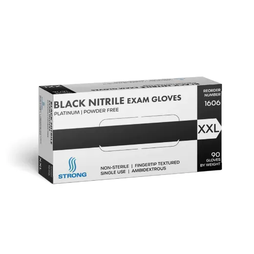 Picture of Nitrile Exam Gloves Black 6 Mil
