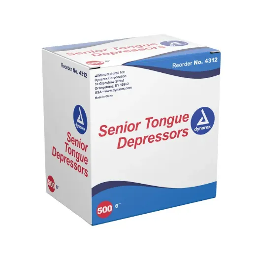 Picture of Tongue Depressors Wood, Non-sterile, Senior 6", 10/500/Cs