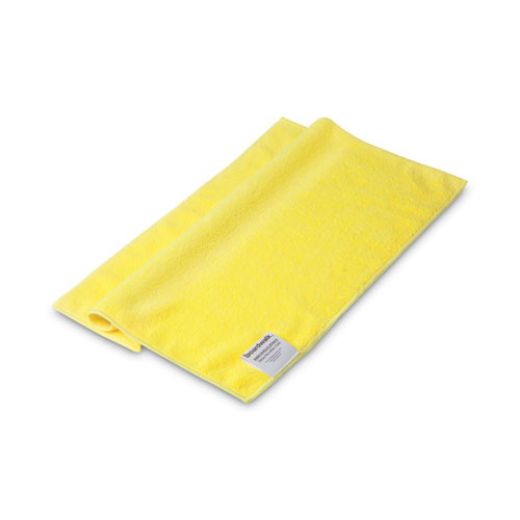 Picture of Microfiber Cleaning Cloths, 16 x 16, Yellow, 24/Pack