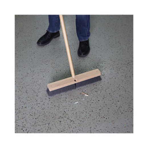 Picture of Floor Brush Head, 3" Gray Flagged Polypropylene Bristles, 24" Brush