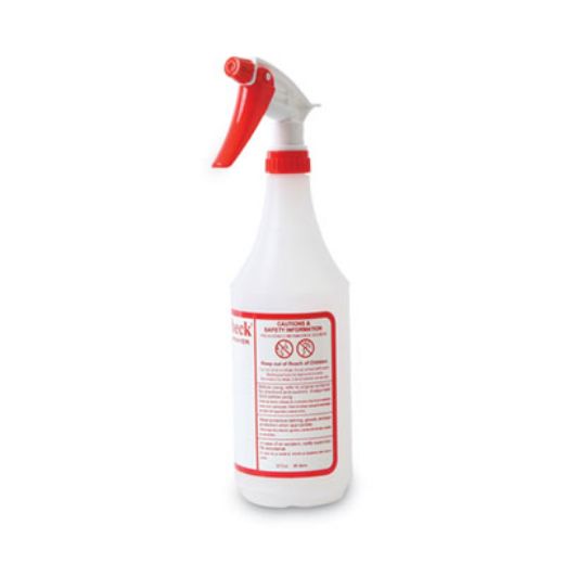 Picture of Trigger Spray Bottle, 32 oz, Clear/Red, HDPE,