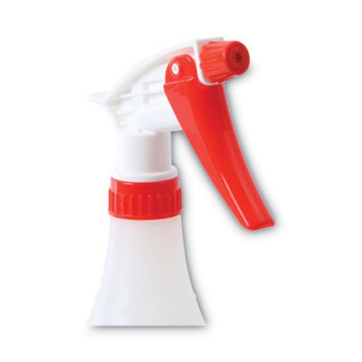 Picture of Trigger Spray Bottle, 32 oz, Clear/Red, HDPE,