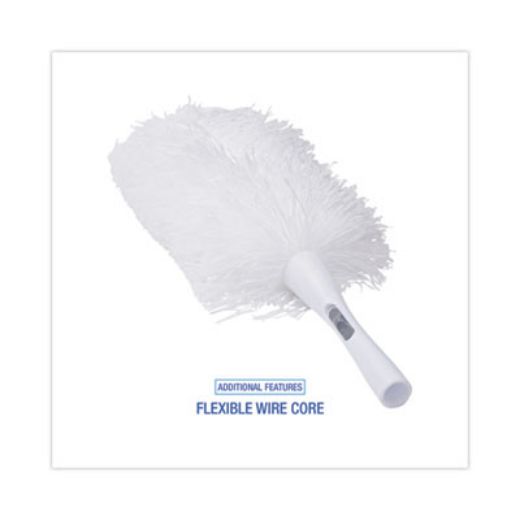 Picture of MicroFeather Duster, Microfiber Feathers, Washable, 23", White