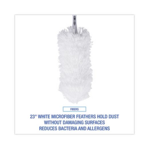 Picture of MicroFeather Duster, Microfiber Feathers, Washable, 23", White