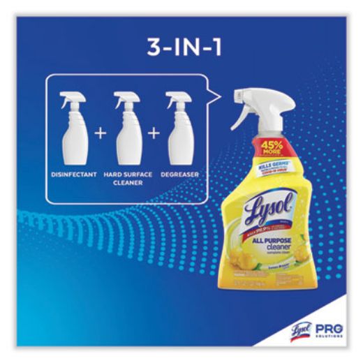 Picture of LYSOL® Ready-to-Use All-Purpose Cleaner, Lemon Breeze, 32 oz Spray Bottle