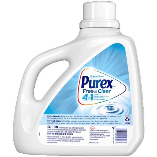 Picture of Purex Liquid Laundry detergent, Free and Clear, 150oz